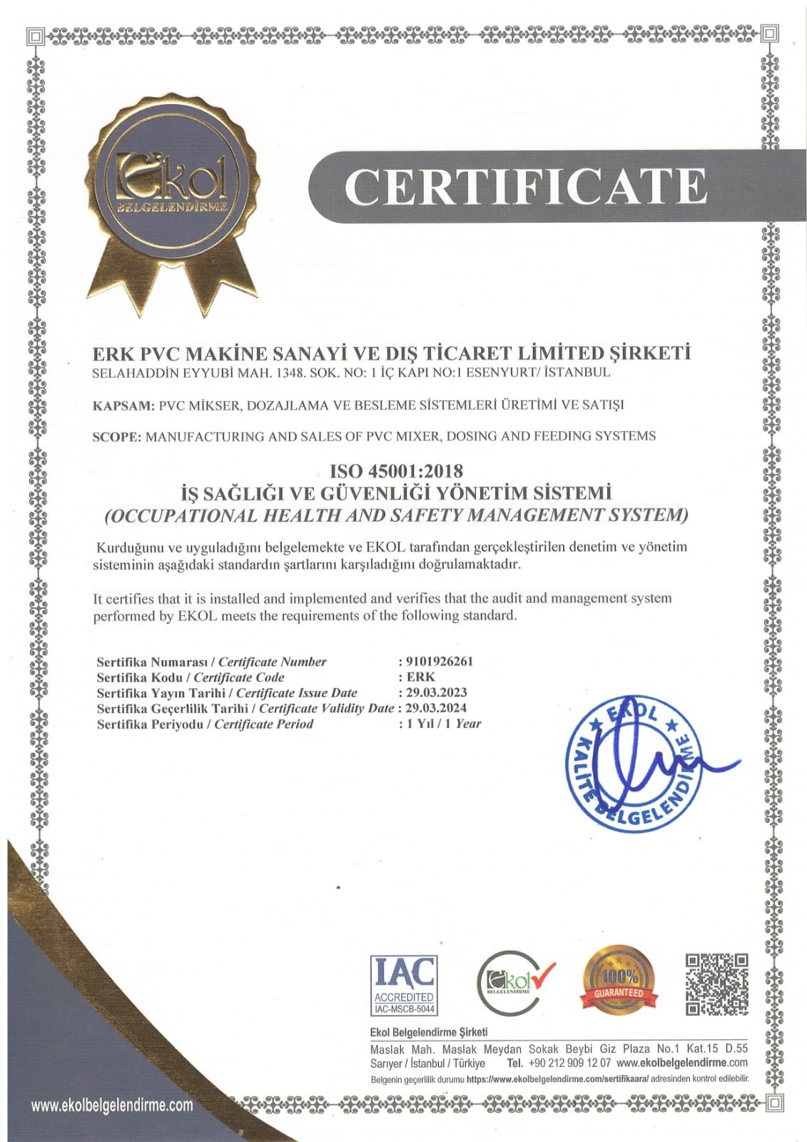 ISO 45001:2018