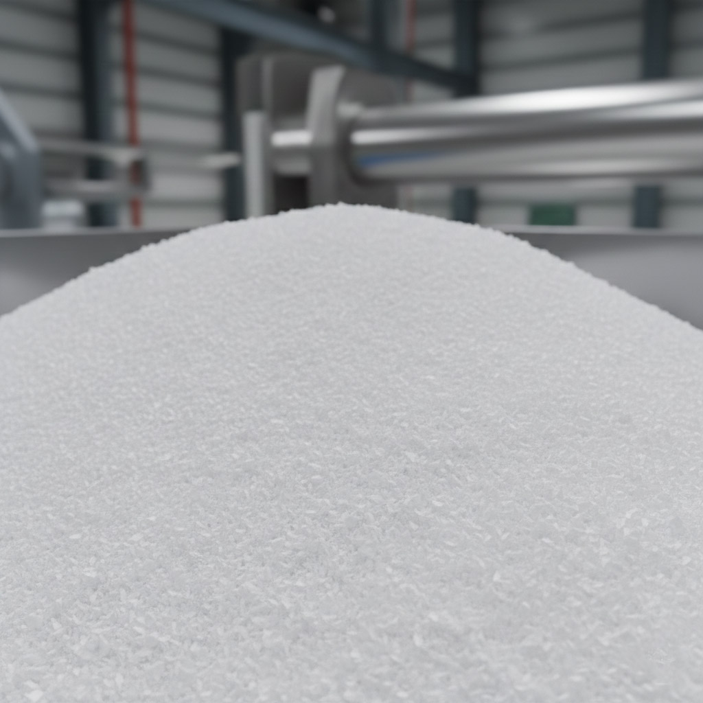 PVC (Polivinil Klorür) hammaddesi: PVC reçine tozu görünümü